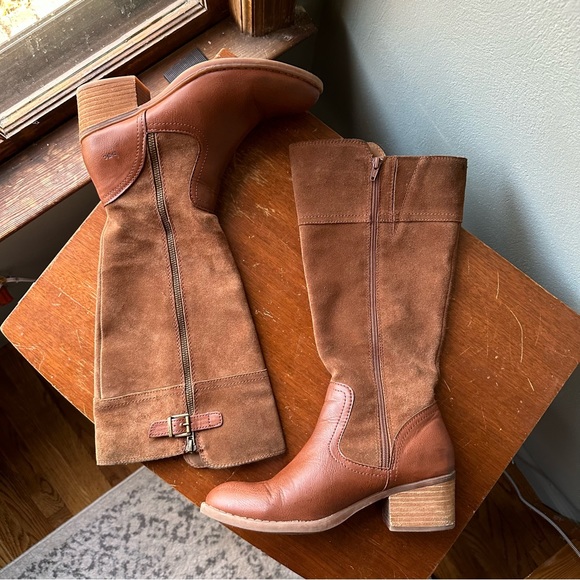 boc Shoes Boc Austell Tall Suede Leather Riding Boot 85 Zip Up